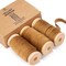 Vitalizart Khaki Velvet Ribbon Set 3/8"" x 15 Yd Fall Ribbon Fabric Trim 3 Rolls * 5 Yd for Christmas Wreath Decoration Handmade Craft Ornaments Gift Wrapping & Bow Making (Brown)